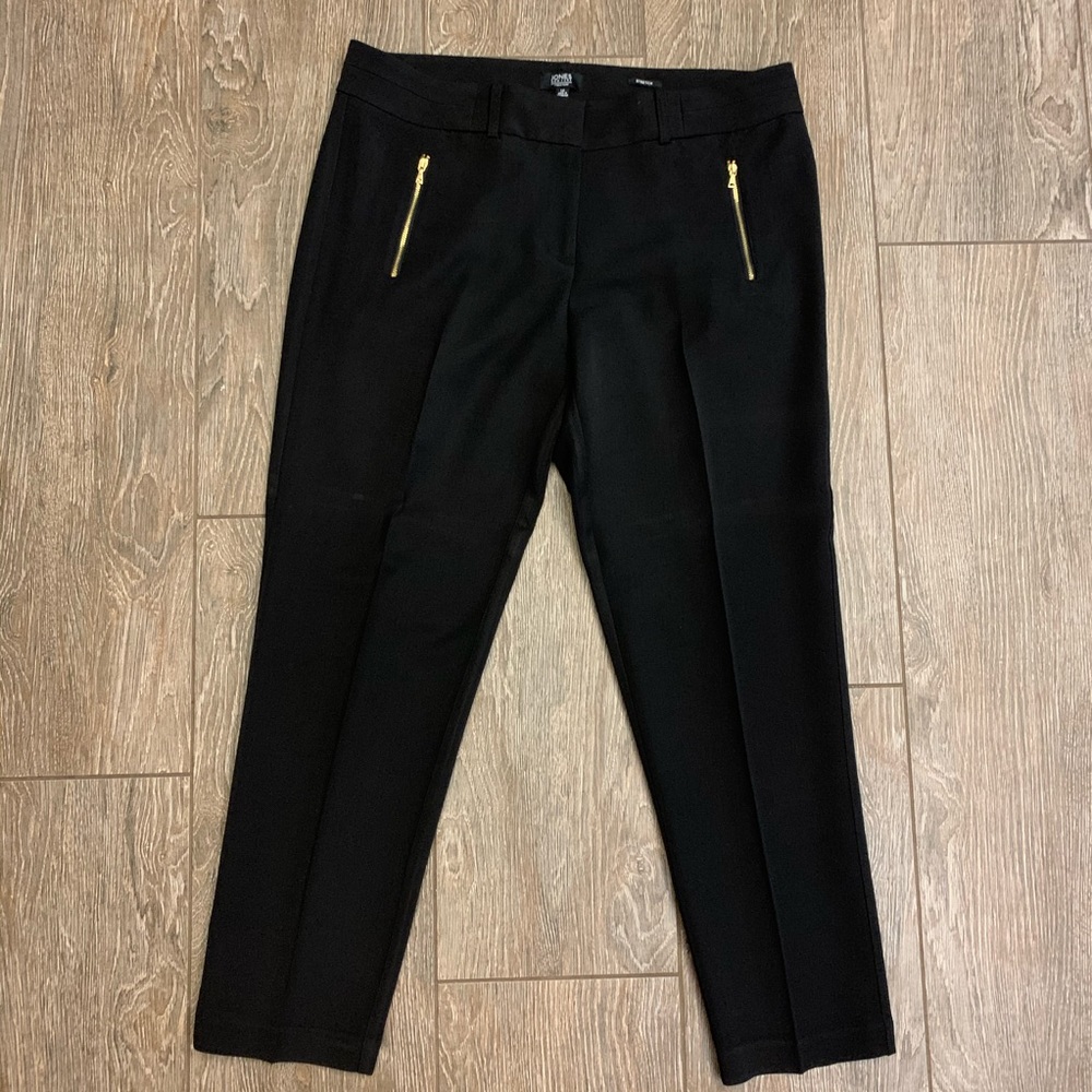 Jones New York Signature Black Dress Pants w/Gold
